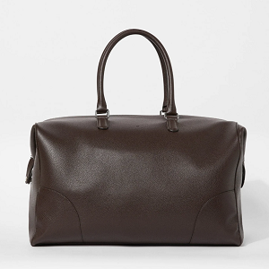 Full-grain leather weekend bag